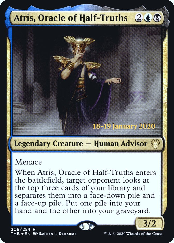 Atris, Oracle of Half-Truths [Theros Beyond Death Prerelease Promos] | Enigma On Main