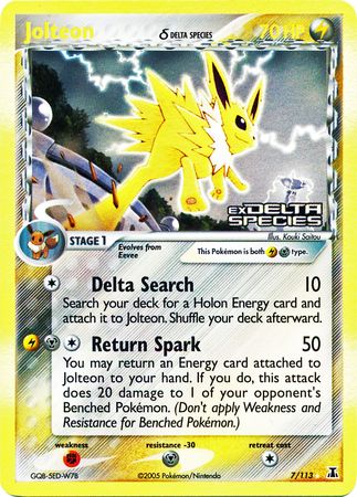 Jolteon (7/113) (Delta Species) (Stamped) [EX: Delta Species] | Enigma On Main