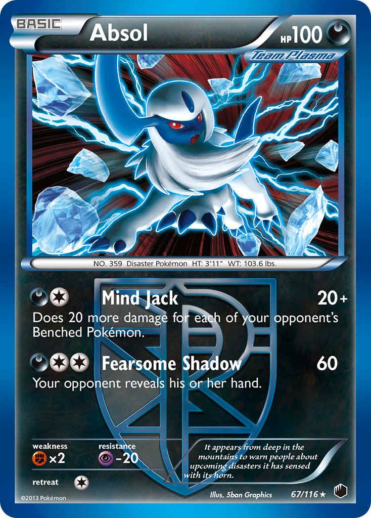 Absol (67/116) (Moltres Legendary Battle Deck) (Theme Deck Exclusive) [Black & White: Plasma Freeze] | Enigma On Main