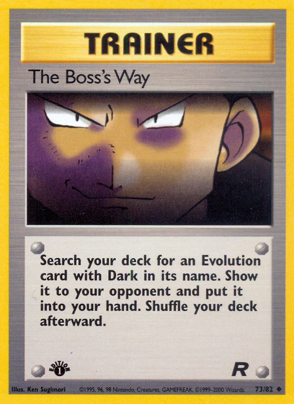 The Boss's Way (73/82) [Team Rocket 1st Edition] | Enigma On Main