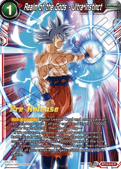 Realm of the Gods - Ultra Instinct (BT16-018) [Realm of the Gods Prerelease Promos] | Enigma On Main