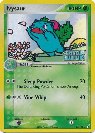 Ivysaur (34/100) (Stamped) [EX: Crystal Guardians] | Enigma On Main