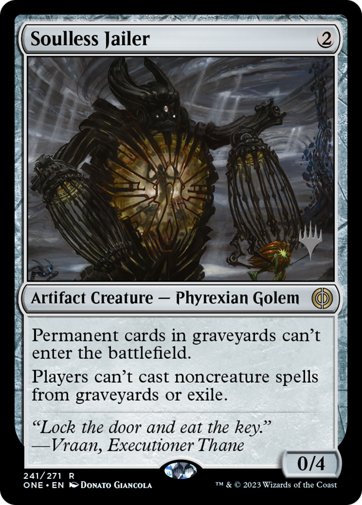 Soulless Jailer (Promo Pack) [Phyrexia: All Will Be One Promos] | Enigma On Main