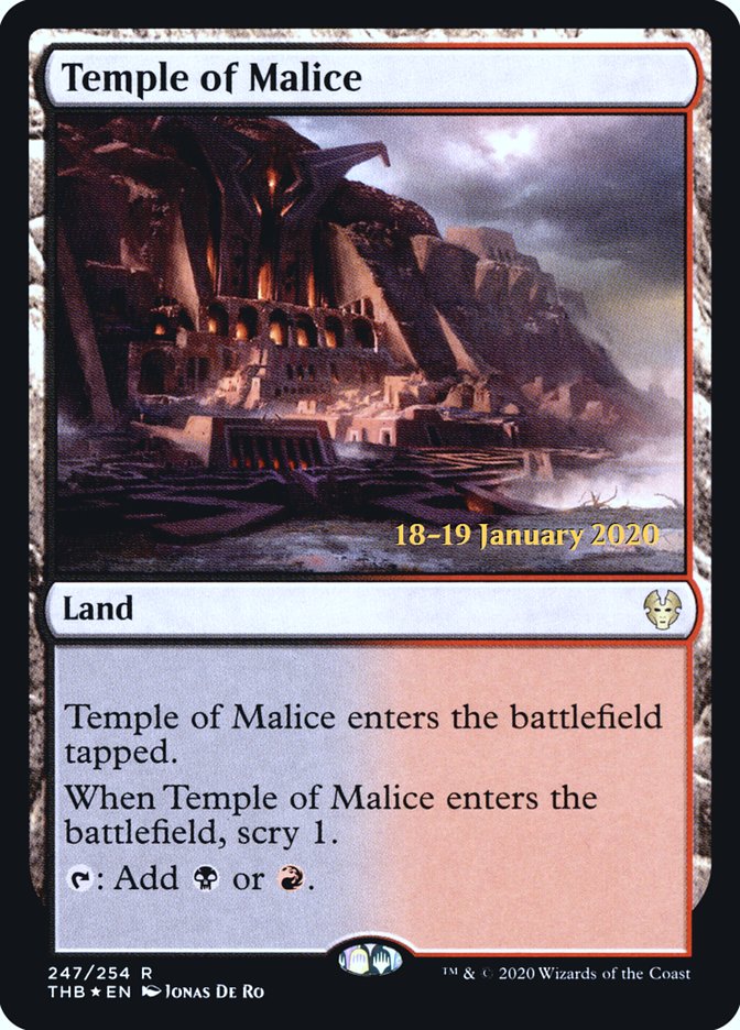 Temple of Malice [Theros Beyond Death Prerelease Promos] | Enigma On Main