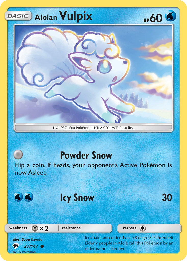 Alolan Vulpix (27/147) [Sun & Moon: Burning Shadows] | Enigma On Main