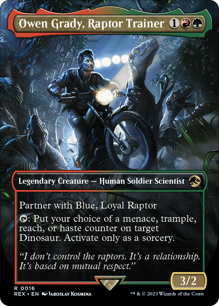 Owen Grady, Raptor Trainer (Borderless) [Jurassic World Collection] | Enigma On Main