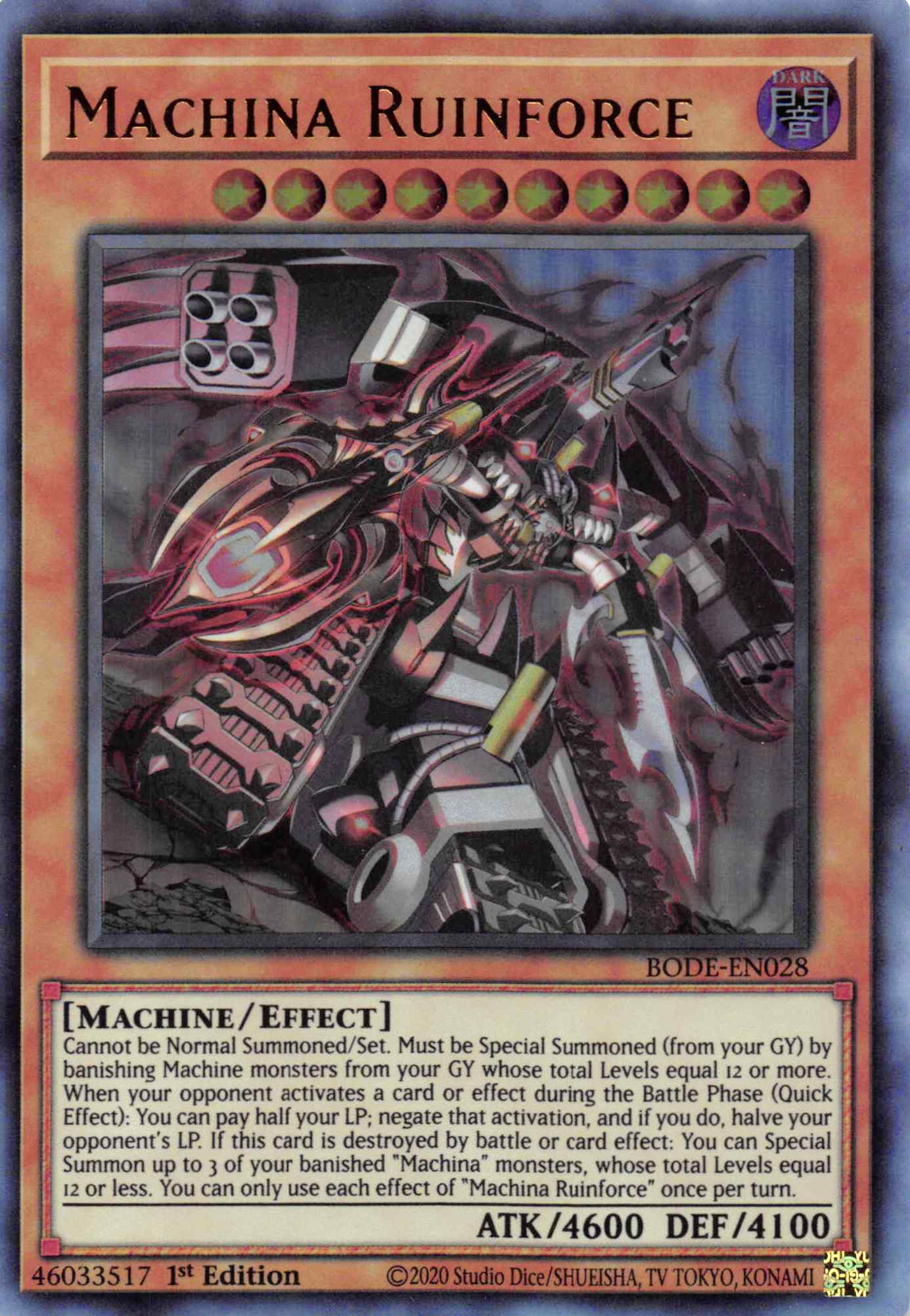 Machina Ruinforce [BODE-EN028] Ultra Rare | Enigma On Main