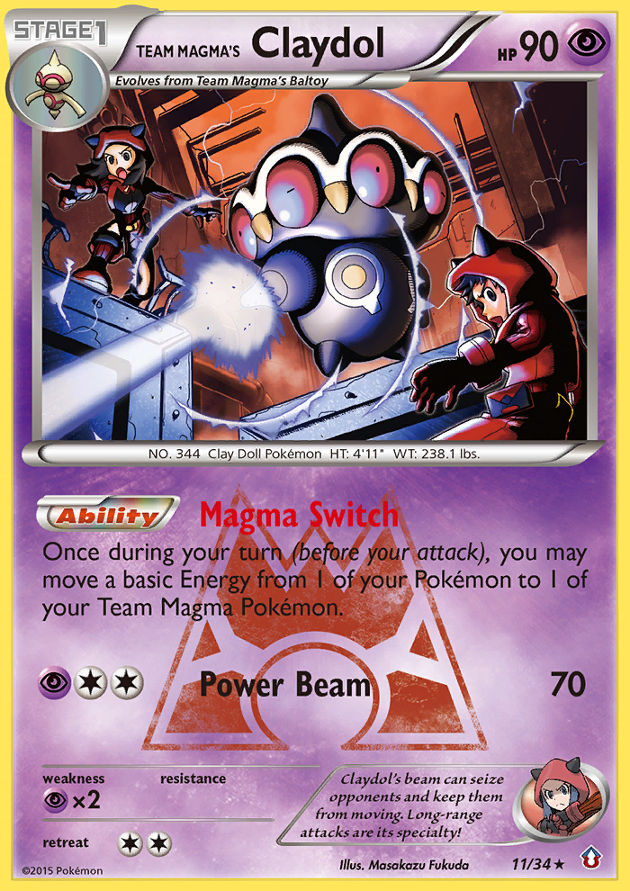 Team Magma's Claydol (11/34) [XY: Double Crisis] | Enigma On Main