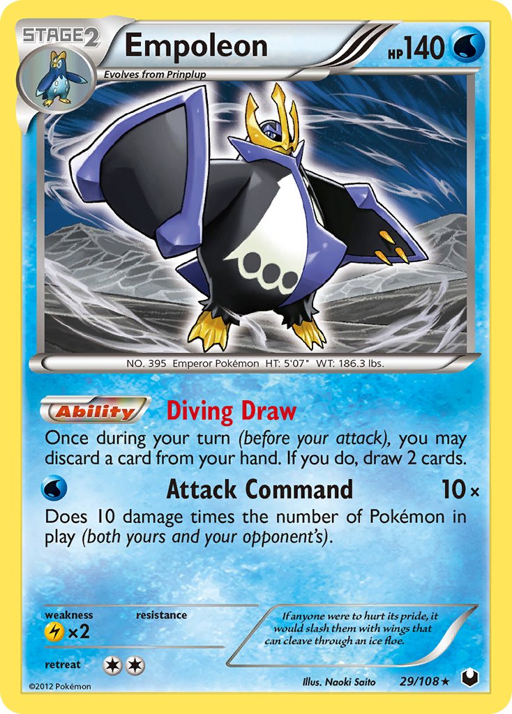 Empoleon (29/108) (Battle Arena Deck Exclusive) (Theme Deck Exclusive) [Black & White: Dark Explorers] | Enigma On Main