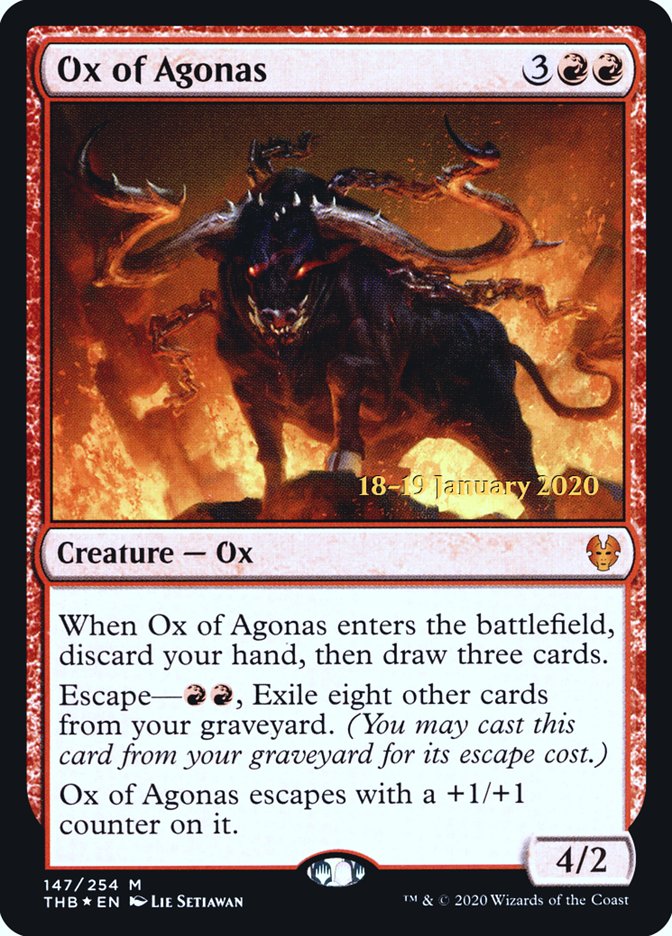 Ox of Agonas [Theros Beyond Death Prerelease Promos] | Enigma On Main