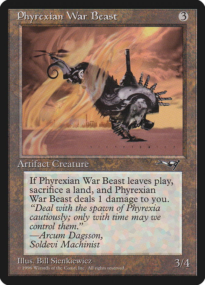 Phyrexian War Beast (Signature on Right) [Alliances] | Enigma On Main