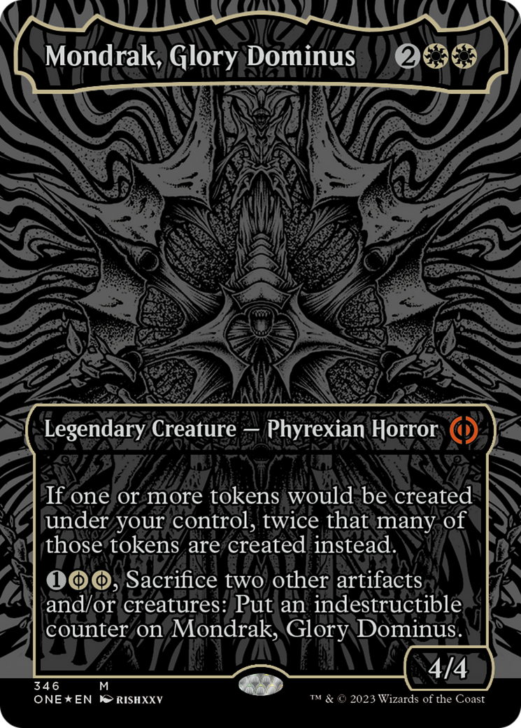 Mondrak, Glory Dominus (Oil Slick Raised Foil) [Phyrexia: All Will Be One] | Enigma On Main