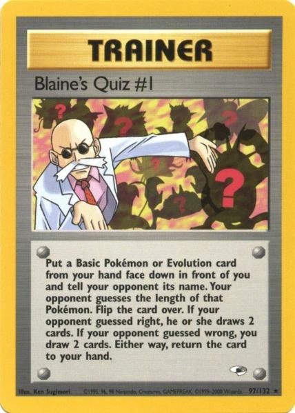 Blaine's Quiz #1 (97/132) [Gym Heroes Unlimited] | Enigma On Main