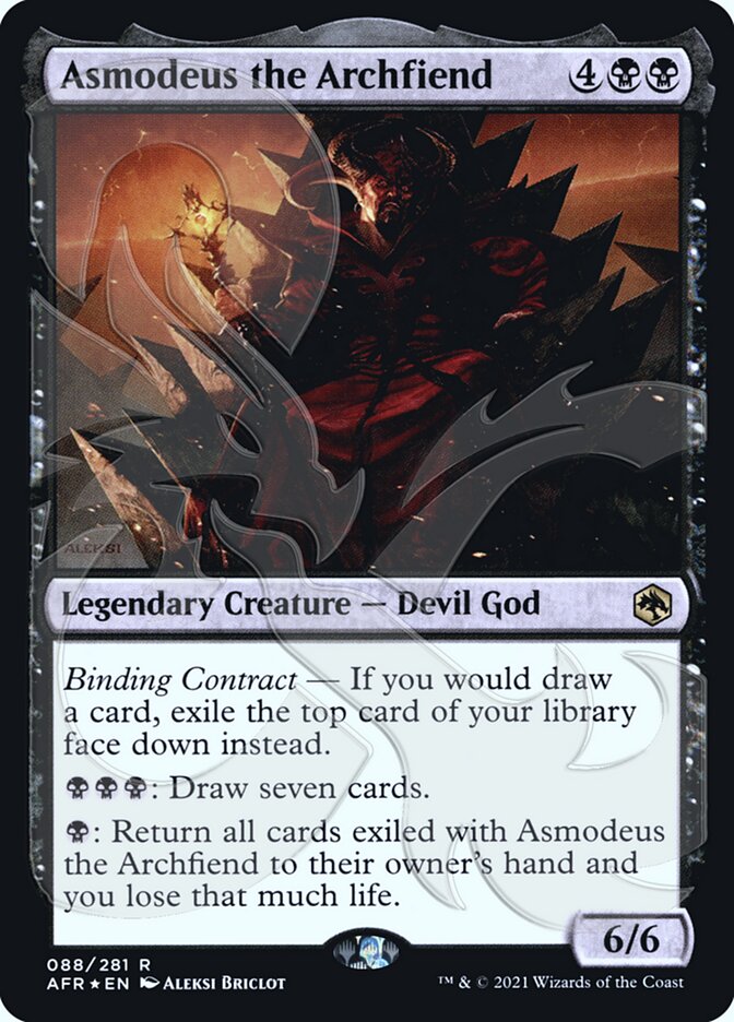 Asmodeus the Archfiend (Ampersand Promo) [Dungeons & Dragons: Adventures in the Forgotten Realms Promos] | Enigma On Main