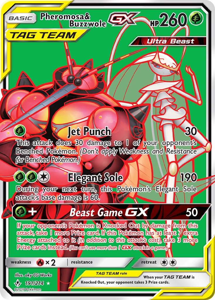 Pheromosa & Buzzwole GX (191/214) [Sun & Moon: Unbroken Bonds] | Enigma On Main