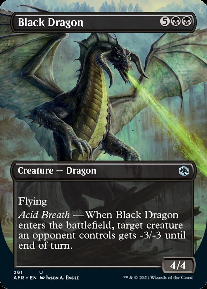 Black Dragon (Borderless Alternate Art) [Dungeons & Dragons: Adventures in the Forgotten Realms] | Enigma On Main