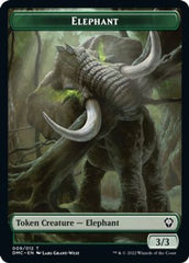 Elephant // Treasure Double-sided Token [Dominaria United Commander Tokens] | Enigma On Main