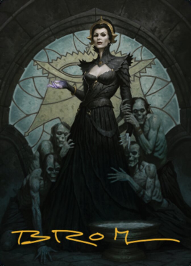 Liliana of the Veil Art Card (Gold-Stamped Signature) [Dominaria United Art Series] | Enigma On Main