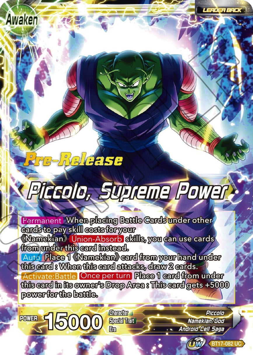 Piccolo // Piccolo, Supreme Power (BT17-082) [Ultimate Squad Prerelease Promos] | Enigma On Main