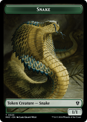 Snake // Morph Double-Sided Token [Murders at Karlov Manor Commander Tokens] | Enigma On Main