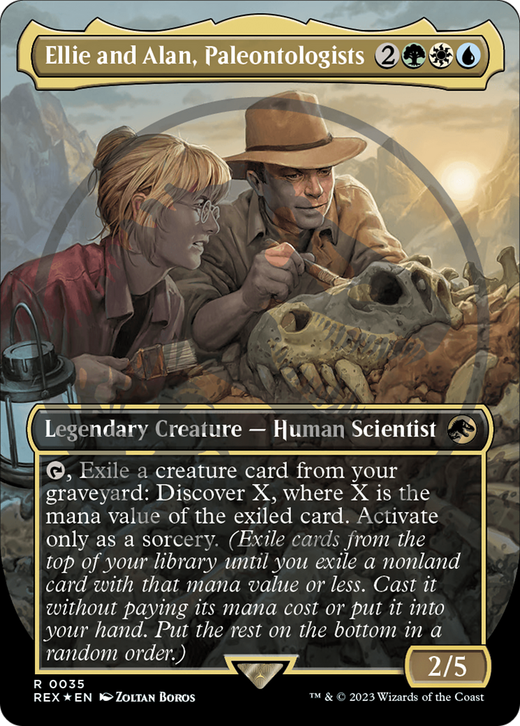 Ellie and Alan, Paleontologists Emblem (Borderless) [Jurassic World Collection Tokens] | Enigma On Main