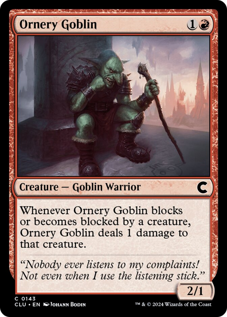 Ornery Goblin [Ravnica: Clue Edition] | Enigma On Main