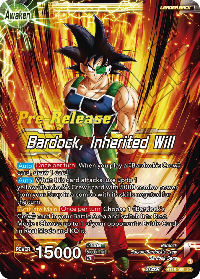 Bardock's Crew // Bardock, Inherited Will (BT18-089) [Dawn of the Z-Legends Prerelease Promos] | Enigma On Main