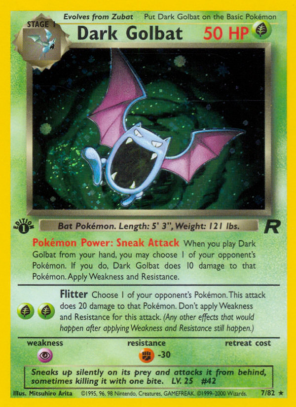 Dark Golbat (7/82) [Team Rocket 1st Edition] | Enigma On Main