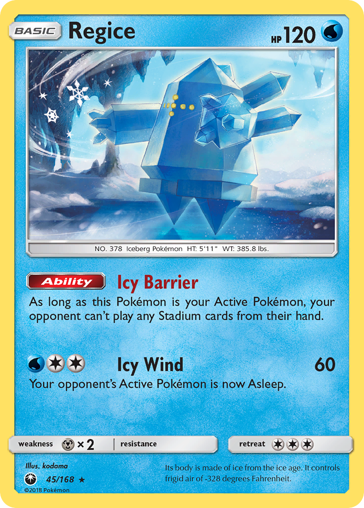 Regice (45/168) [Sun & Moon: Celestial Storm] | Enigma On Main