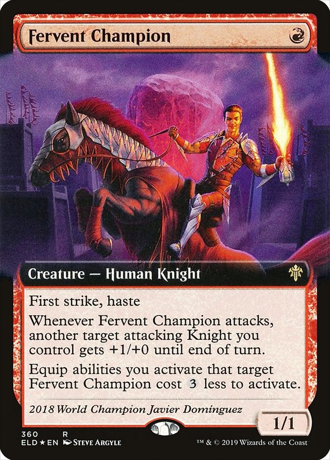 Fervent Champion (Extended Art) [Throne of Eldraine] | Enigma On Main