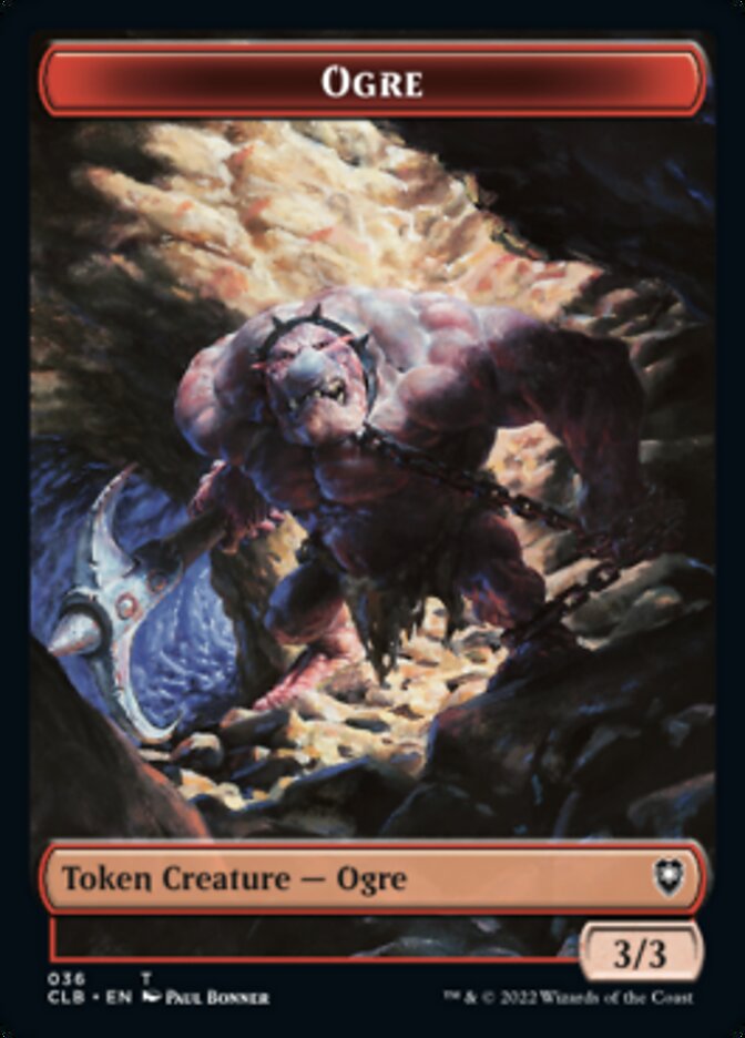 Boar // Ogre Double-sided Token [Commander Legends: Battle for Baldur's Gate Tokens] | Enigma On Main