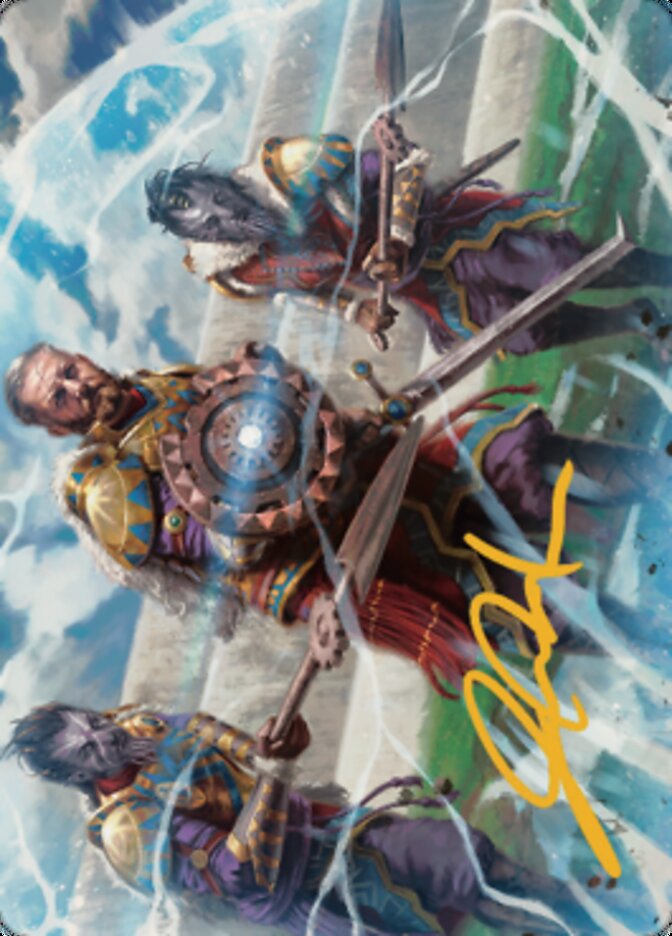 Argivian Phalanx Art Card (Gold-Stamped Signature) [Dominaria United Art Series] | Enigma On Main