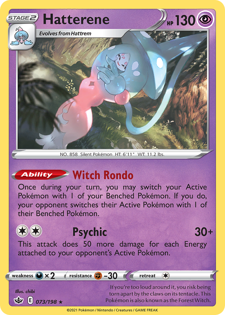 Hatterene (073/198) (Theme Deck Exclusive) [Sword & Shield: Chilling Reign] | Enigma On Main