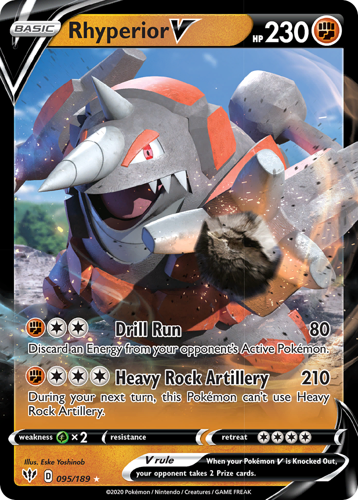 Rhyperior V (095/189) [Sword & Shield: Darkness Ablaze] | Enigma On Main