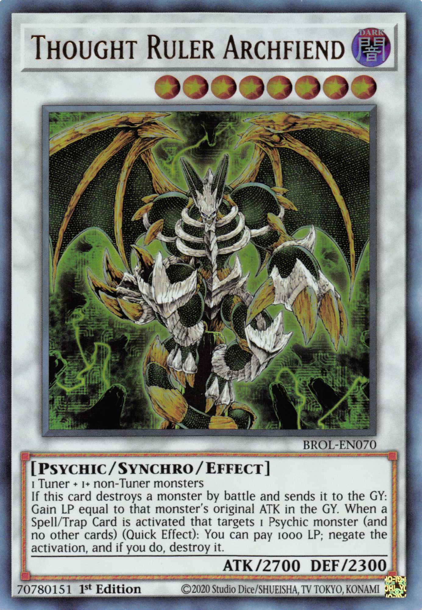 Thought Ruler Archfiend [BROL-EN070] Ultra Rare | Enigma On Main