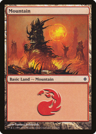 Mountain (172) [New Phyrexia] | Enigma On Main