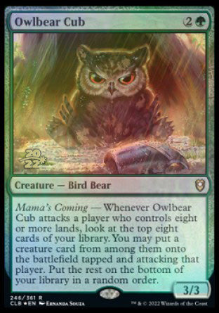 Owlbear Cub [Commander Legends: Battle for Baldur's Gate Prerelease Promos] | Enigma On Main