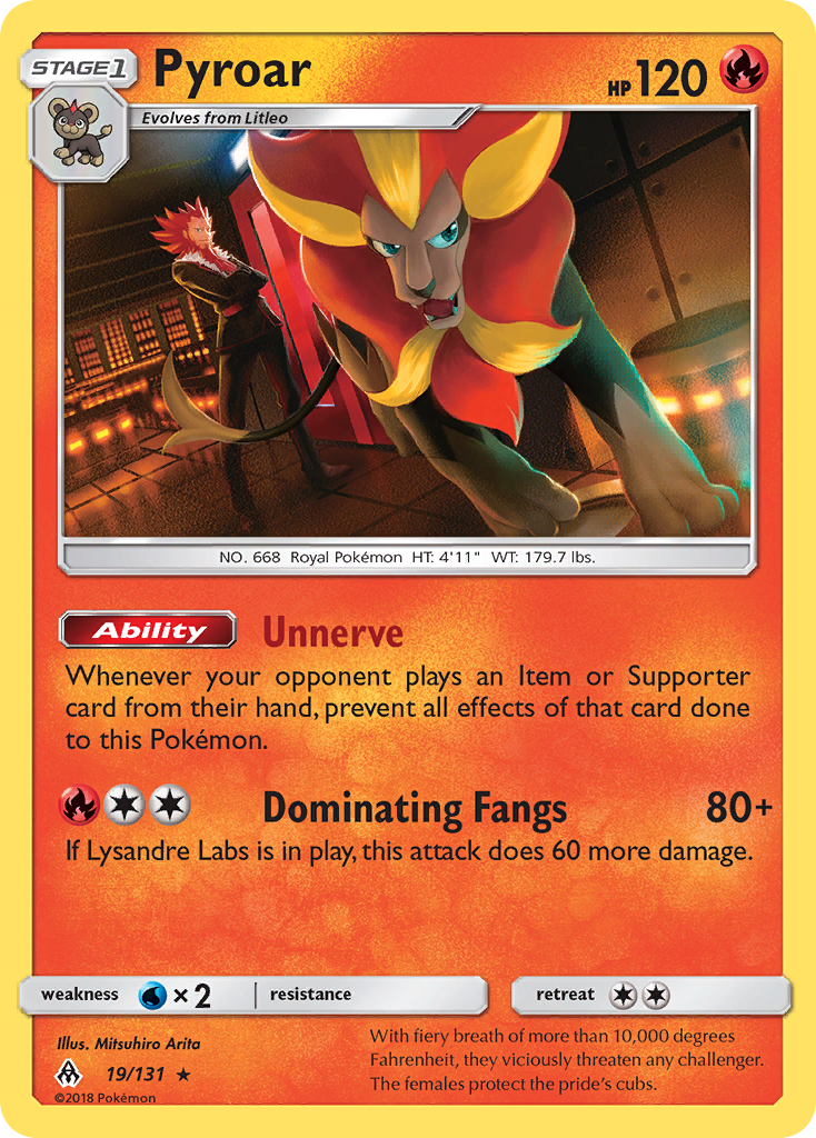 Pyroar (19/131) [Sun & Moon: Forbidden Light] | Enigma On Main