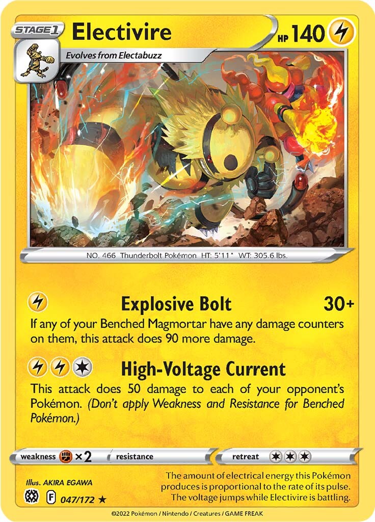 Electivire (047/172) [Sword & Shield: Brilliant Stars] | Enigma On Main