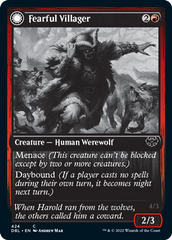 Fearful Villager // Fearsome Werewolf [Innistrad: Double Feature] | Enigma On Main