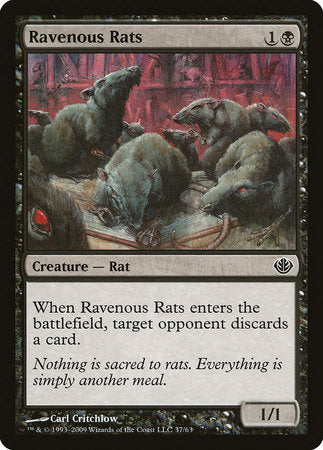 Ravenous Rats [Duel Decks: Garruk vs. Liliana] | Enigma On Main