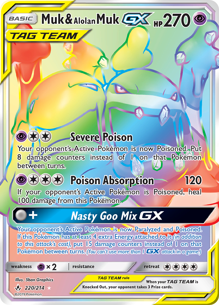 Muk & Alolan Muk GX (220/214) [Sun & Moon: Unbroken Bonds] | Enigma On Main