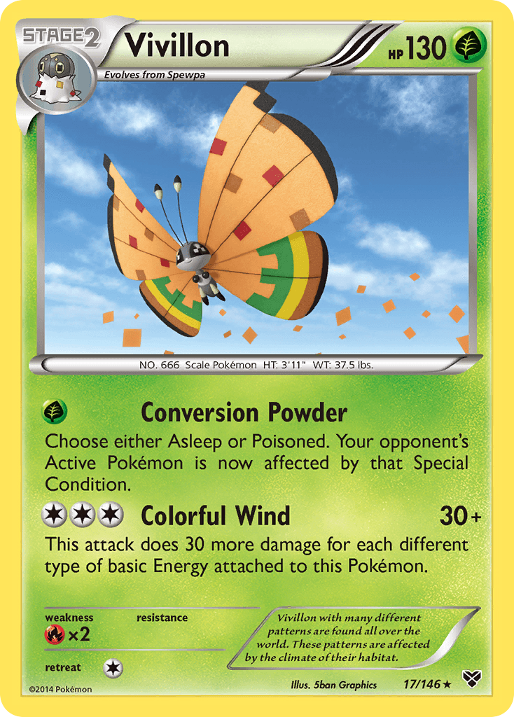 Vivillon (17/146) (High Plains Form/Orange Wings) [XY: Base Set] | Enigma On Main