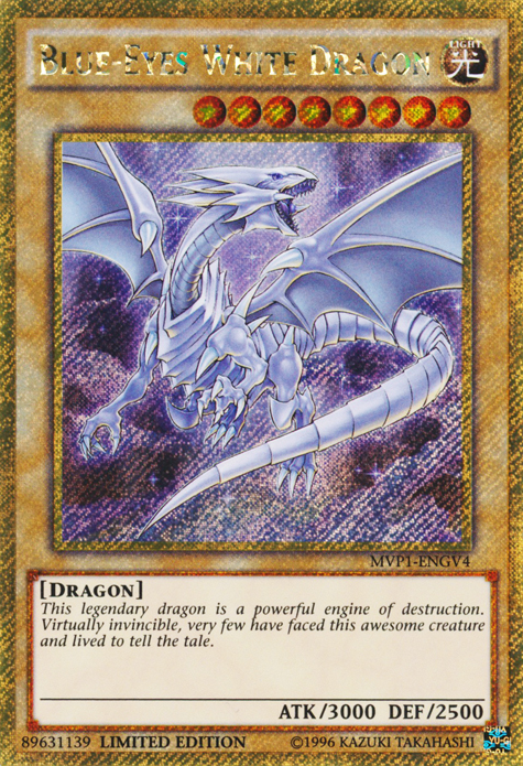 Blue-Eyes White Dragon [MVP1-ENGV4] Gold Secret Rare | Enigma On Main