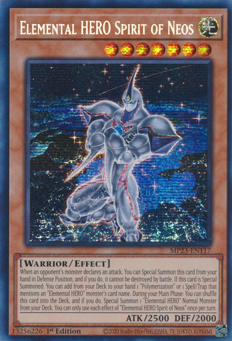 Elemental HERO Spirit of Neos [MP23-EN117] Prismatic Secret Rare | Enigma On Main