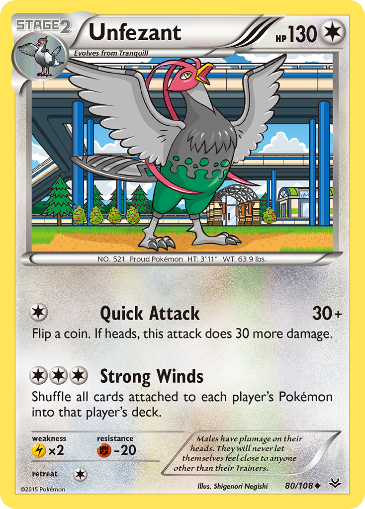 Unfezant (80/108) [XY: Roaring Skies] | Enigma On Main