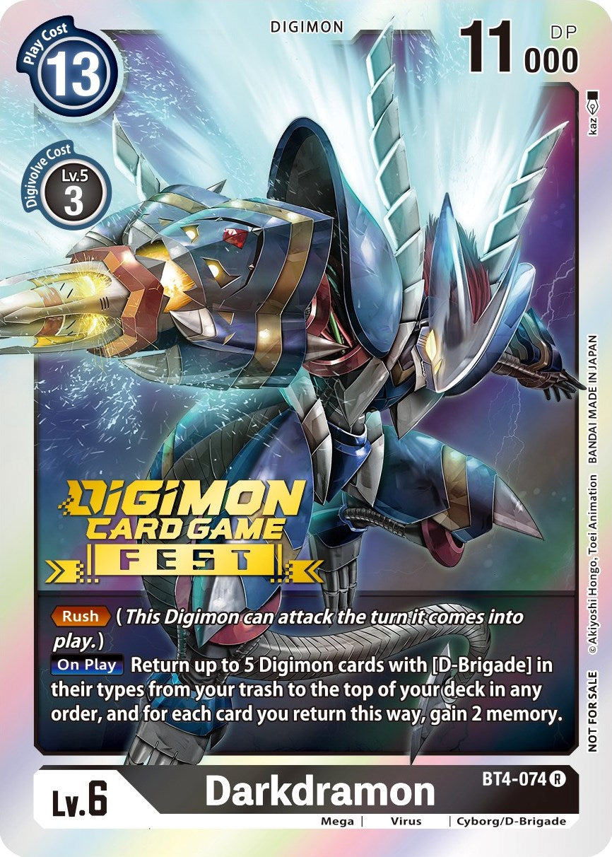 Darkdramon [BT4-074] (Digimon Card Game Fest 2022) [Great Legend Promos] | Enigma On Main