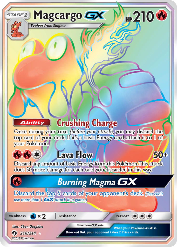 Magcargo GX (218/214) [Sun & Moon: Lost Thunder] | Enigma On Main