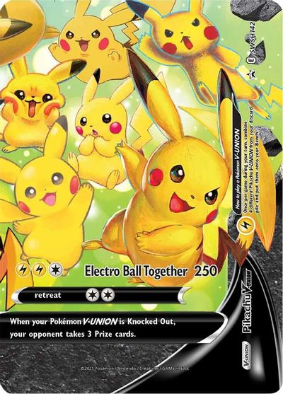 Pikachu V-UNION (SWSH142) (Celebrations) [Sword & Shield: Black Star Promos] | Enigma On Main