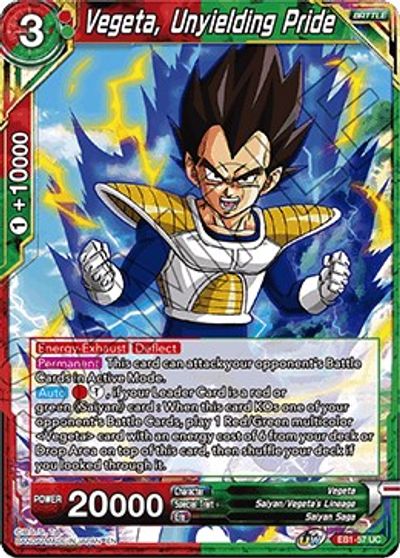 Vegeta, Unyielding Pride (EB1-057) [Battle Evolution Booster] | Enigma On Main